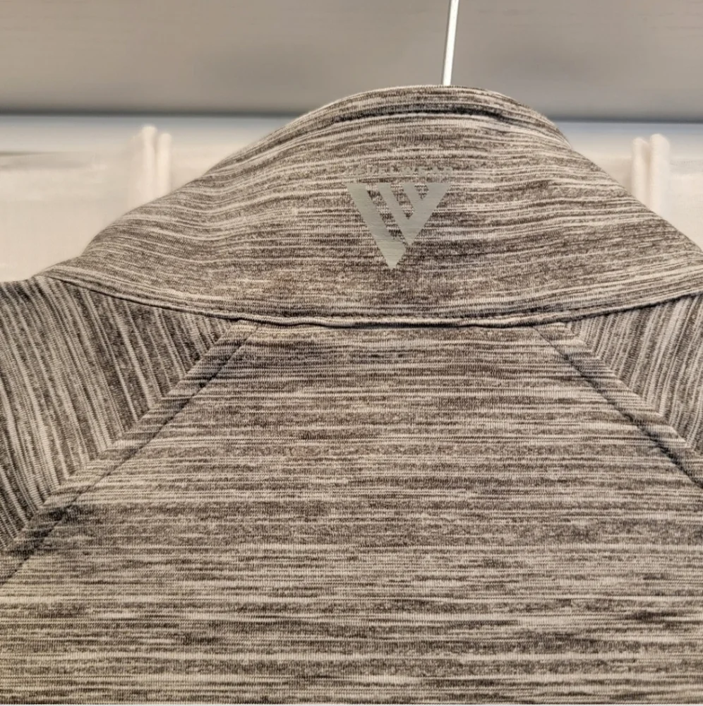 Levelwear Pebble Beach Quarter Zip Long Sleeve Shirt Gray Size Medium NWOT